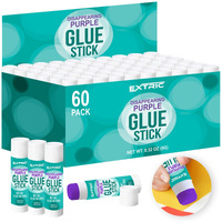 Glue Sticks 0.32 Ounce - 60 Count Glue Sticks For Kids, Washable Purple Glue Sticks - Kids Glue Sticks Bulk For School And Home Use