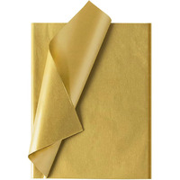 100 Sheets 14"X20" Metallic Gift Wrapping Gold Tissue Paper Bulk For Christmas, Mother's Day, Birthday Gift Bags Packaging Craft