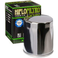 Hiflo Oil Filter Hf170C Chrome - Compatible With Harley Davidson - Replaces 63796-77A / Kn170