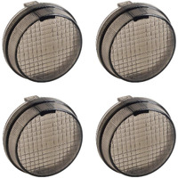 Nthreeauto 4Pcs Smoked Turn Signal Lens Cover Front Rear Compatible With Kawasaki Vulcan 2000 1600 Classic/Nomad Honda Shadow Cruisers