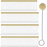 Tcp Global Wool Daubers Ball Brush (Pack Of 100) - Applicator Tool For Leather Dye, Dying, Staining, Crafting, Diy Crafts Projects, Gluing, Contact Cement, Shoe Shine Polish - Daub, Swab, Wipe, Spread