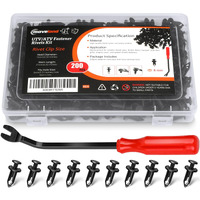 Moveland 200Pcs 8Mm Utv Atv Fender Push Clips With Fastener Removal Tool, Nylon Body Rivets Fasteners Clips Compatible With Polaris Ranger Rzr Can Am Kawasaki Teryx Honda Suzuki Sportsman
