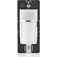 Leviton Dos15-1Lz Decora Occupancy Motion Sensor In-Wall Switch, Auto-On, 15A, Single Pole, Multi-Way Or Multi-Sensor, White With Ivory, Light Almond Faceplates