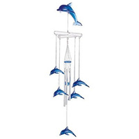 Stealstreet Ss-G-98674 Wind Chime Acrylic Dolphin Hanging Garden Porch Decoration Collection