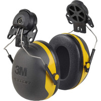 3M Peltor Ear Muffs, Noise Protection, Hard Hat Attachment, Nrr 24 Db, Construction, Manufacturing, Maintenance, Automotive, Woodworking, X2P3E,Black/Yellow