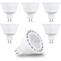 Torchstar Mr16 Led Bulb Dimmable, 7W 12V 490Lm 50W Equivalent, 3000K Warm White, Gu5.3 Bi-Pin Base Mr16 Led Spotlight, Led Mr16 Light Bulbs For Recessed Track Lighting, Ul & Es Listed, Pack Of 6