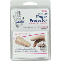 Pedifix Dexterity Fabric-Covered Finger Protector With Visco-Gel Large