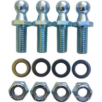 (4 Pack) 10Mm Ball Studs With Hardware - 5/16-18 Thread X 3/4" Long Shank - Gas Lift Support Strut Fitting