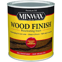 1/2 Pt Minwax 22716 Dark Walnut Wood Finish Oil-Based Wood Stain
