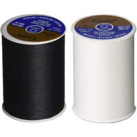 2-Pack - Black & White - Coats & Clark Dual Duty All-Purpose Thread - One 400 Yard Spool Each Of Black & White