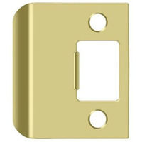 Deltana Spe200U3 Extended Lip Strike Plate; 2" Overall; Bright Brass Finish