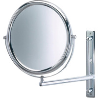 Jerdon Two-Sided Wall-Mounted Makeup Mirror - Makeup Mirror With 3X Magnification & Wall-Mount Arm - 9 Inch Diameter Mirror With Chrome Finish Wall Mount - Model Jp3030Cf