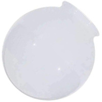 6-Inch White Glass Globe - 3-1/4-Inch Fitter Opening