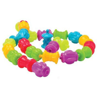 Constructive Playthings Colorful Snap Beads Set For Children And Toddlers Ages 1+, Pop Beads Arts And Craft Developmental Kids Stem Toy Set, Multicolor