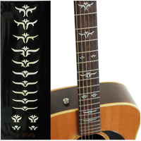 Jockomo Tailored Leaf (White Pearl) Guitar Inlay Sticker