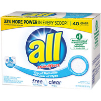 All Powder Laundry Detergent, Free Clear For Sensitive Skin, 52 Ounces, 40 Loads