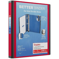 Staples 18370 Binders, Red