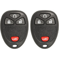 Keyless2Go Replacement For Keyless Entry Car Key Vehicles That Use 4 Button 15913421 Ouc60270, Self-Programming - 2 Pack