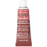 Amaco Rub N Buff Wax Metallic Finish - Rub N Buff Spanish Copper 15Ml Tube - Versatile Gilding Wax For Finishing Furniture Antiquing And Restoration - Rub And Buff Colors Single Tube