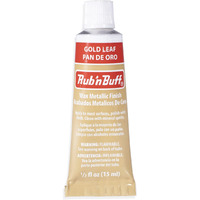 Amaco Rub N Buff Wax Metallic Finish - Rub N Buff Gold Leaf 15Ml Tube - Versatile Gilding Wax For Finishing Furniture Antiquing And Restoration - Rub And Buff Colors Single Tube