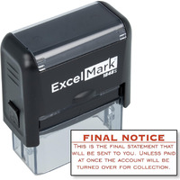 Final Notice Final Statement - Self Inking Bill Collection Stamp In Red Ink