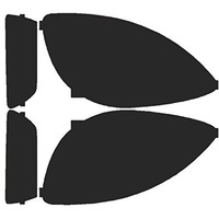 Precut Vinyl Tint Cover For 2005-2013 Chevrolet Corvette C6 Headlights (20% Dark Smoke)