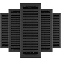 Imperial Rg3440 Montezuma Decorative Floor Register, 4 X 12-Inch, Black Iron, 5 Count