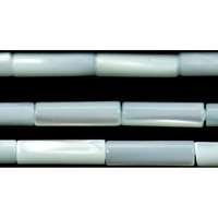 Mother Of Pearl Shell Tube Cylinder 4X13Mm Natural White Shell Loose Beads 15 Inches(28-30Pcs)