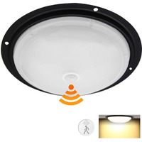 Facon 12V 8'' Rv Porch Light Scare Light Security Light - Ceiling/Wall Light Use In Door&Out Door, With Pir Motion Sensor Function - Water Proof Ip 66