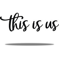 Vivegate This Is Us Wall Decor - 9.5 X 31" This Is Us Signs Home Decor Metal Decorations For Room Large Black Metal Wall Decor Living Room Bedroom