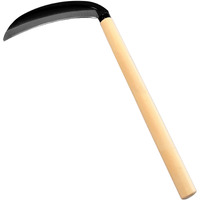 Kakuri Grass Sickle Garden Tool, Japanese Style Kama Weeding Sickle, 7.5" Carbon Steel Blade