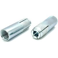 Four (4) 1/2" Inch Premium Zinc Plated Carbon Steel Knurled Drop In Anchor (Bcp1001)