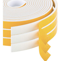 White Door Window Weather Stripping 39 Feet, Self Adhesive Foam Tape High Density Foam Sealing Strip Window Insulation Gasket Tape 1/4 Inch Wide X 1/8 Inch Thick, 13 Ft X 3Rolls