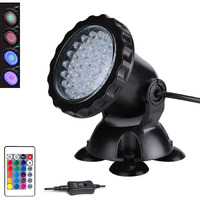 Zhgservu Pond Lights Submersible Spotlights Color Changing Landscape Light With Remote 36 Led Bulbs Underwater Lights Adjustable For Aquarium Garden Pool Lawn Fountain Shallow Waterfall Ip68