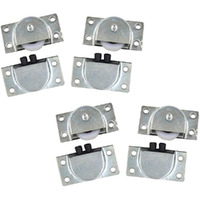 Rannb Furniture Roller Wheels Nylon Single Wheel Closet Cabinet Wardrobe Sliding Door Pulley - 4 Pairs