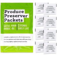 Funmit W10346771A Fresh Flow Produce Preserver Keep Fresh Packet Refill Compatible With Whirlpool Refrigerator Replaces Part # P1Fb6S1 & P1Kl6S1Cs (8 Pouches - 4 Pack)