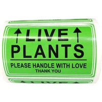 Green Live Plants Stickers For Shipping 2X3 Inch Please Handle With Love Stickers Fragile Shipping Labels For Warehouse Pallet Garden Centers,Landscaping,Nurseries 250Pcs Live Plants Stickers Per Roll