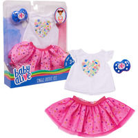 Baby Alive Single Outfit Set And Accessories, White Tee Pink Tutu, Fits Most 12" - 14" Dolls, Kids Toys For Ages 3 Up By Just Play