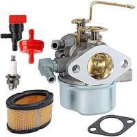 640152 Carburetor For Tecumseh 640152A 640023 640051 640140 640260B Hm80 Hm90 Hm100 8Hp -10Hp Tecumseh Engine Coleman Powermate 5000 Watt Generator Carb With Air Filter Spark Plug Kit