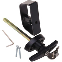 Startfine T-Handle Lock Kit Shed Door Lock With 3 Keys And 2 Screws, 5-1/2" Stem Barn Playhouse & Chicken Coop Door Lock