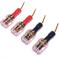 Cncess Cess-162 Pin Banana Plug To 4Mm Female Banana Jack/Speaker Wire, 4 Pack (Screw-Type To 4Mm)