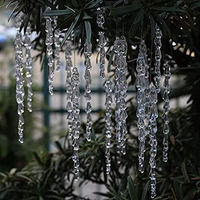 25 Pcs Icicles Ornament Set - Tobeit Christmas Decoration Acrylic Clear Icicles Set (25Pcs Icicles Ornament)