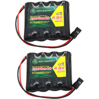Qblpower 4.8V 2000Mah Nimh Rx Receiver Battery Pack Rc Futaba Hitec Jr For Rc Cars And Airplanes(2 Pack)