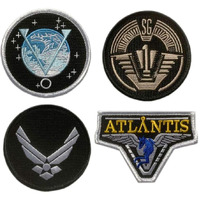 Stargate Sg-1 Atlantis Uniform/Costume Patch [4Pc Set - Hook Fastener Backing]