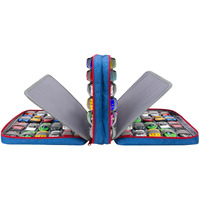 Kislane 96 Toy Cars Storage Case Compatible With Hot Wheels, Toy Cars Organizer Storage For Mini Toys, Hot Wheels Car, Matchbox Cars, Small Dolls(Bag Only) (Blue)