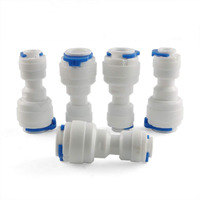 E-Outstanding Quick Straight Connector 5Pcs 1/4Inch To 3/8Inch Od Quick Straight Push Connector Water Tube Pipe Fitting Kit For Ro Water Systems Purifiers Filters