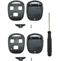 Horande Replacement Keyless Entry Key Fob Cover Case Fit For Lexus Es Gs Gx Is Ls Lx Rx Sc Is300 Gs300 Gs400 Gs430 Gx470 Ls400 Ls430 Lx470 Rx300 Rx330 Is330 Rx350 Rx400H Sc430 Key Fob Shell (Pack 2)