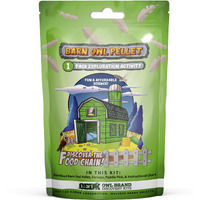 Barn Owl Pellet (Medium 1.5-2.0") 1 Pack Kit For Science Teachers And Kids And Students Includes Tools & Chart