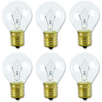 Lava Lamp 25 Watt E17 Intermediate Base 6 Pack Replacement Bulbs For 14.5-Inch Lava Lamps, 120 Volt S11 Bulbs