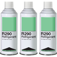 Leak Saver R290 Refrigerant 3-Pack - 8Oz Upright Charging Self Sealing Can - Can Stand Upright While Charging - Made In The Usa (Adapter Not Included)